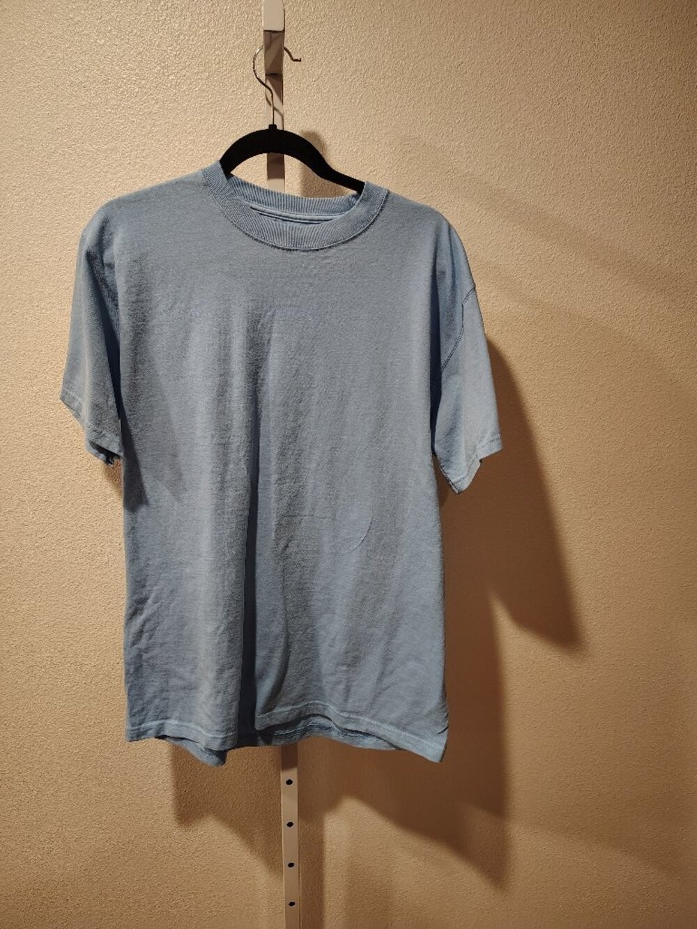 Fruit of the Loom Men's Blue Top Size Medium Crew Neck Cotton Short Sleeve